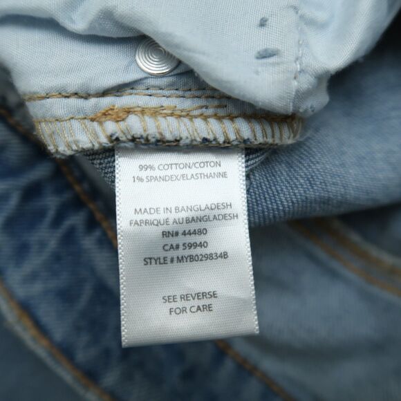 TinselTown Jeans Women's 7 High-Rise Baggy Straight 32.5" Inseam Distressed NWT - Picture 13 of 15